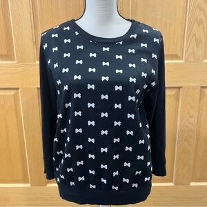 kate spade Black and White long sleeve pajama top